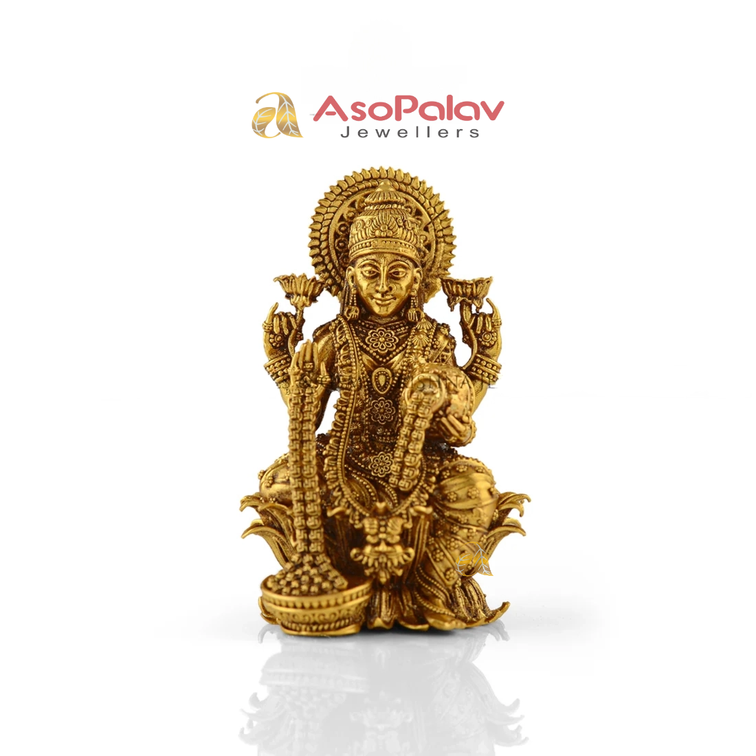 Laxmi Idol in Pure 22K Gold