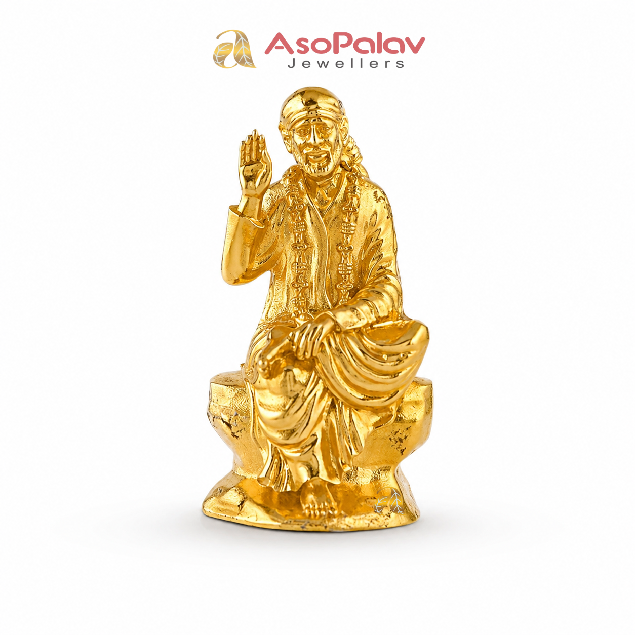 Saibaba Idol in Pure 22K Gold
