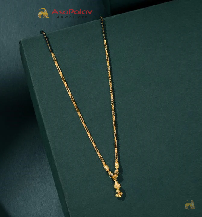 Long mangalsutra designs in Gold
