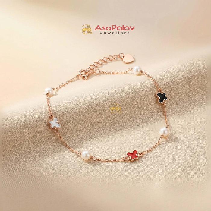 Pearl Clover Chain Bracelet