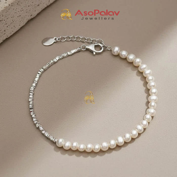Pearl Station Silver Bracelet