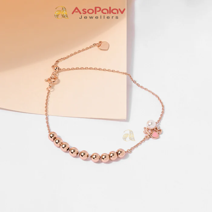 Heart Bead Silver Bracelet