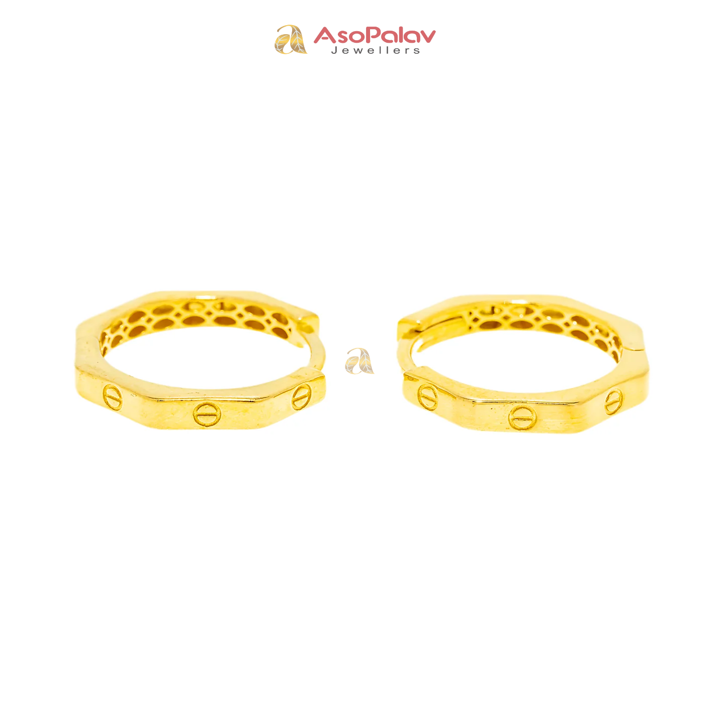22K Yellow Gold Classic Hoop Earrings (2.9 grams)