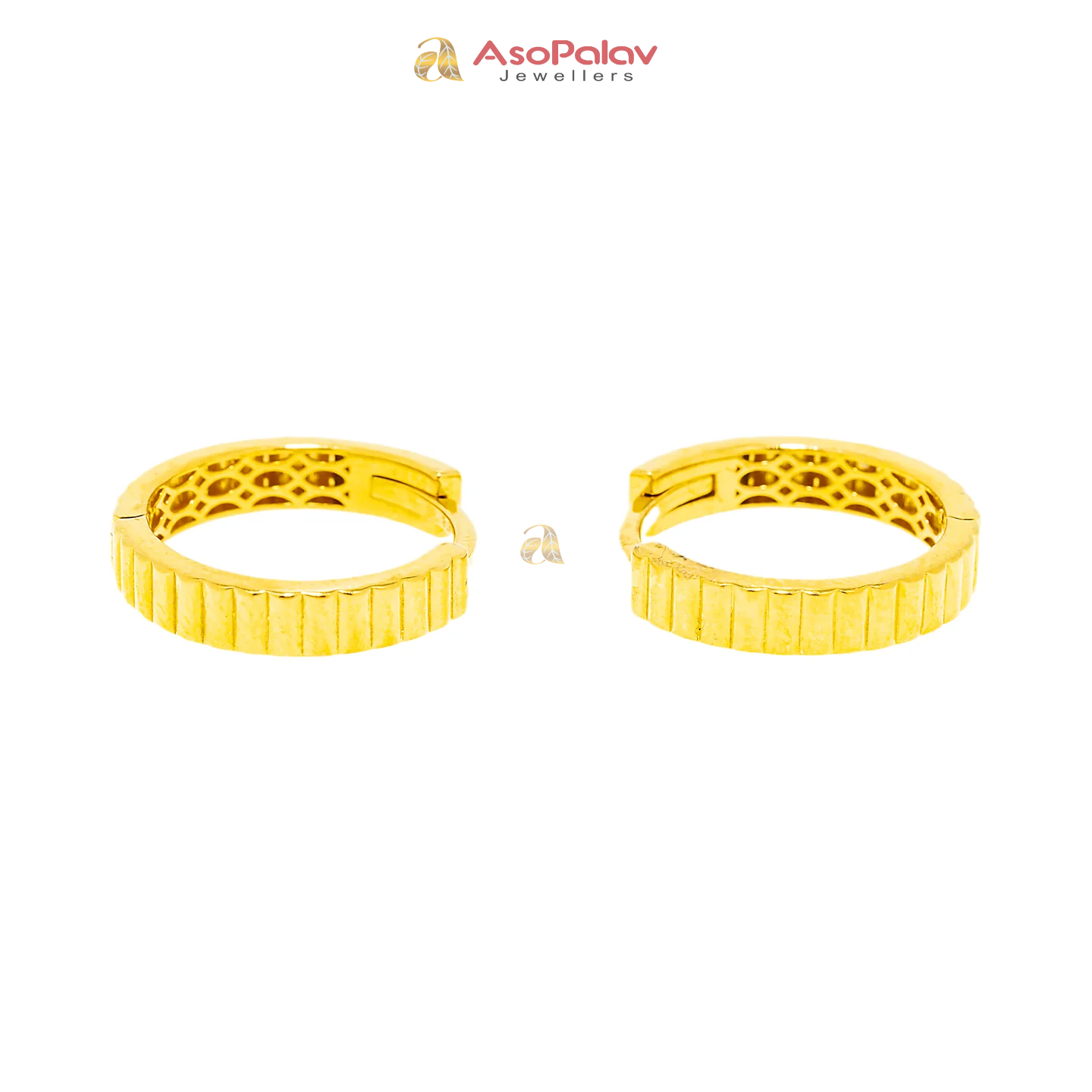 22K Yellow Gold Classic Hoop Earrings (3.6 grams)