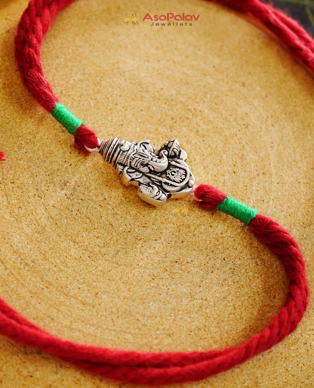 925 Sterling Silver Shree Ganesha Rakhi for Brother