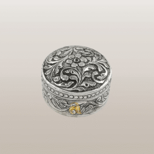 Antique Silver Box with Floral Designs