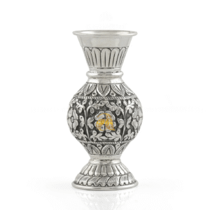 Antique Silver Vase in Flower Designs