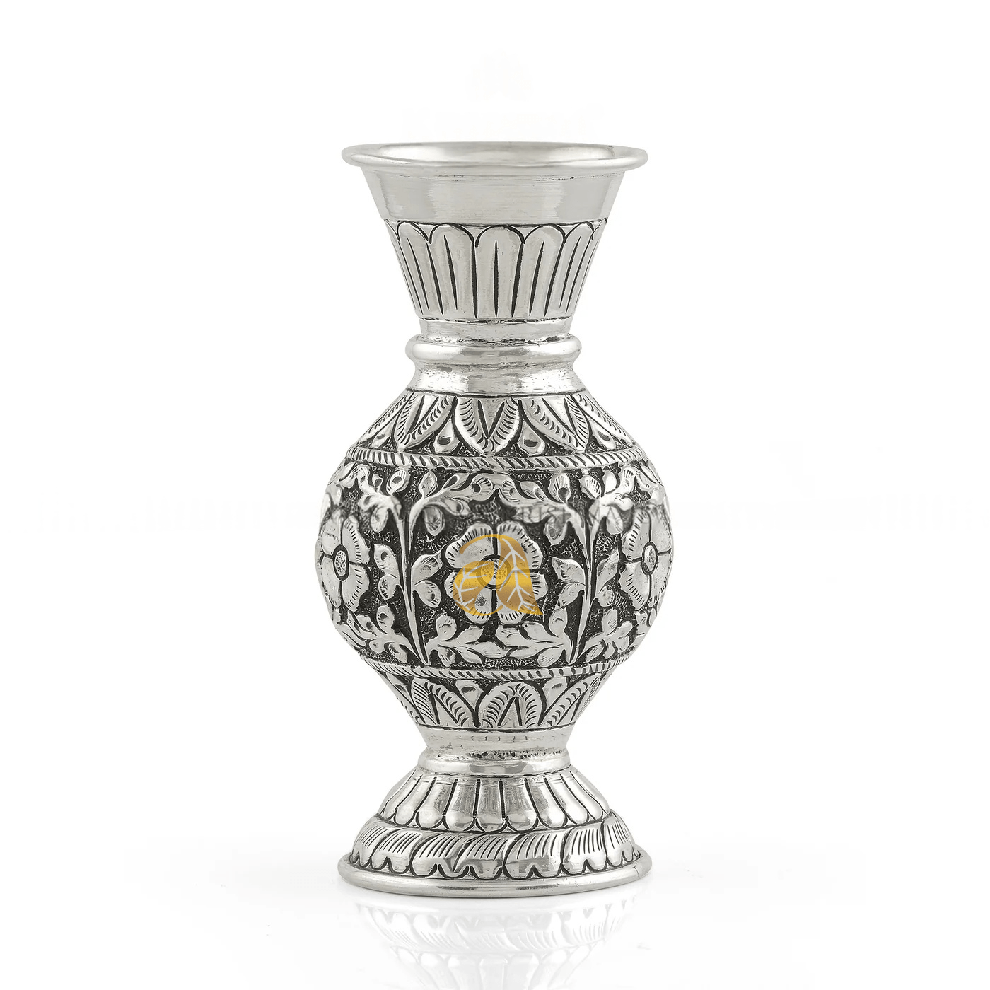 Antique Silver Vase in Flower Designs