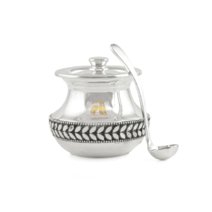 Classic Silver Ghee Dani With Spoon