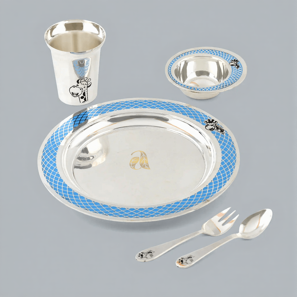 Pure Silver Dinner Set for Baby for Boy - Image 3