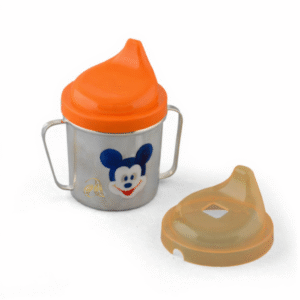 Silver Baby Water Bottle with Mickey Face