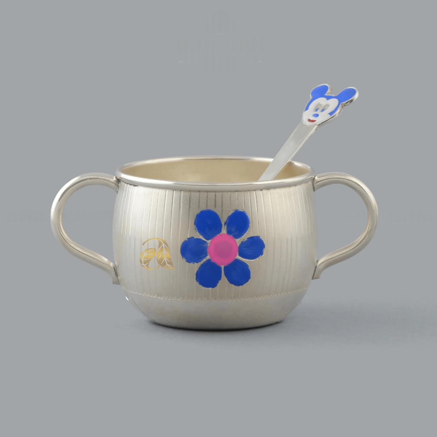 Silver Cup and Spoon for Baby in Cartoon Motif - Image 2
