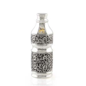 Silver Floral Art Water Bottle