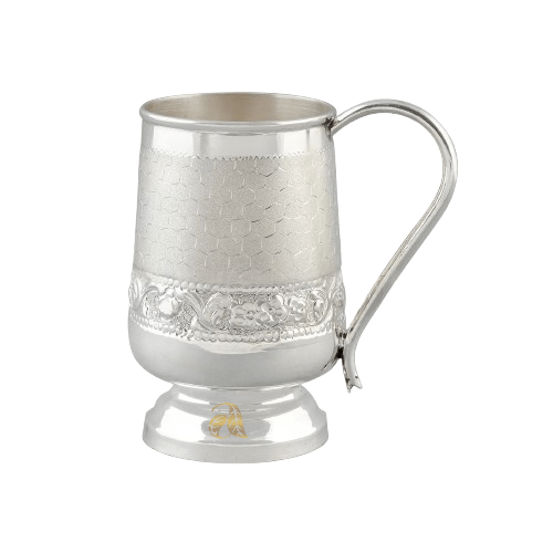Silver Water Jug In Floral Motif