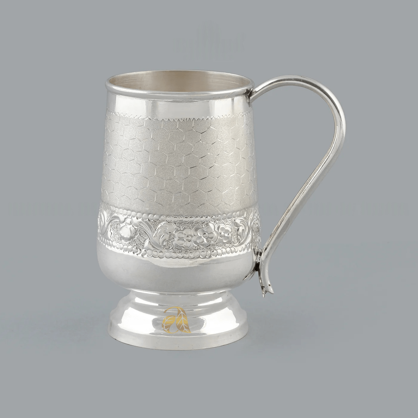 Silver Water Jug In Floral Motif - Image 3