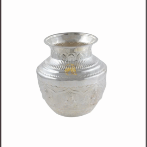 Shiva Motif Silver Pooja Pot