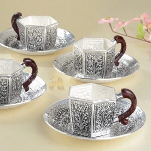 Antique Pure Silver Caffeine Cup