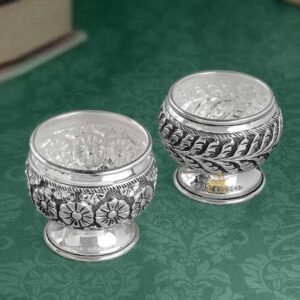 Antique Silver Bharni in Floral Motif