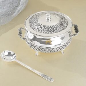 Antique Silver Serving Dishes With Lids