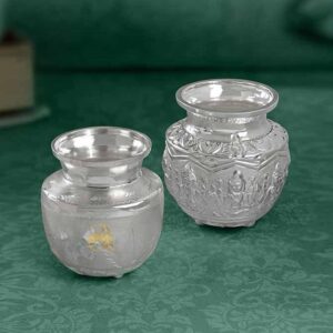 Silver Kalash in Laxmi Devi Motif